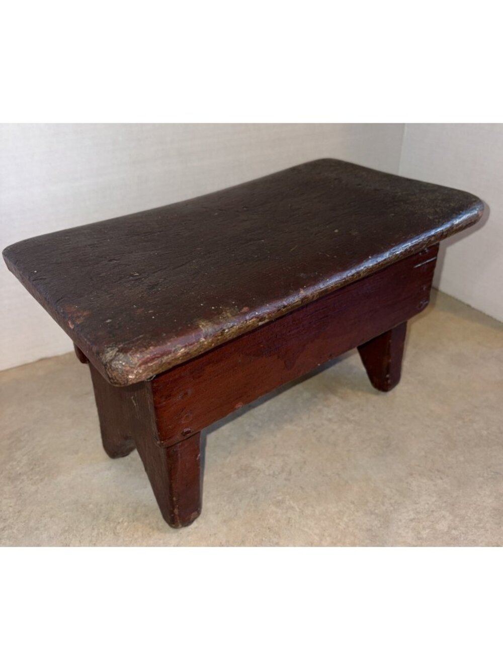 Antique Wooden Handmade STOOL plant riser Step Farmhouse Country 12 X 7x7